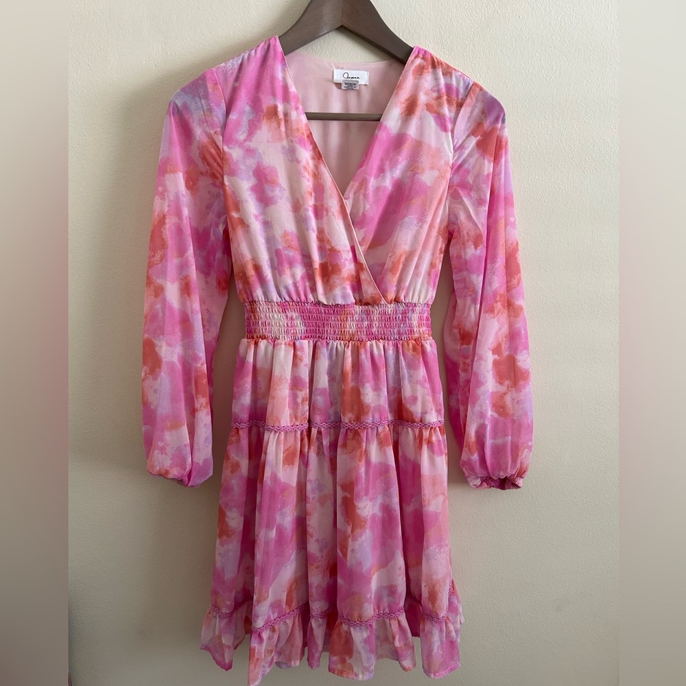 Pink Log Sleeve Dress